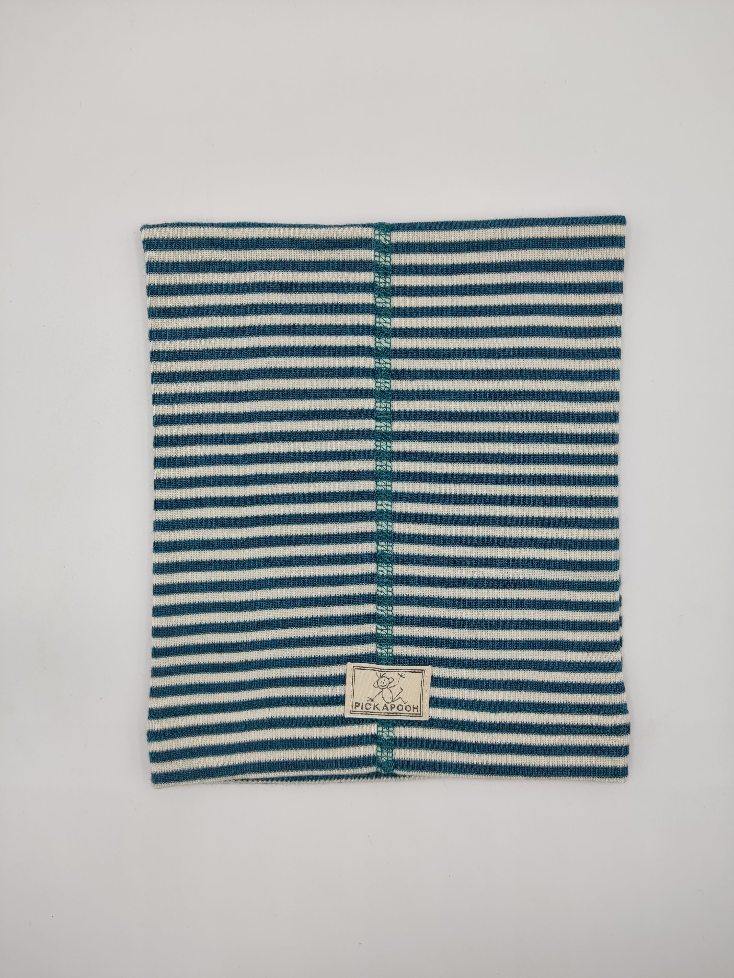 Scaldacollo in lana e seta per bambino e adulto // riga Petrol